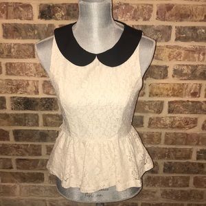 Beautiful lace peplum top